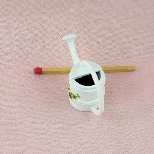 Miniature enameled watering can 25 mms hight