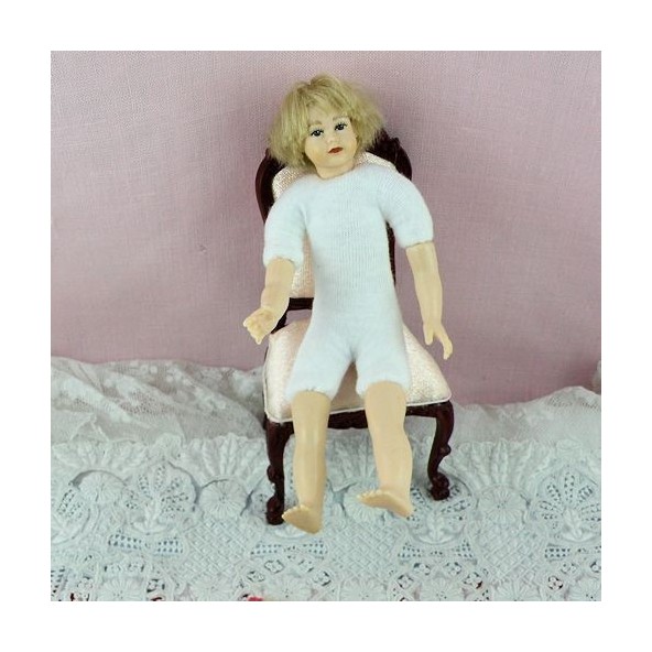 Miniature child character doll 1/12, luxurous and articuled