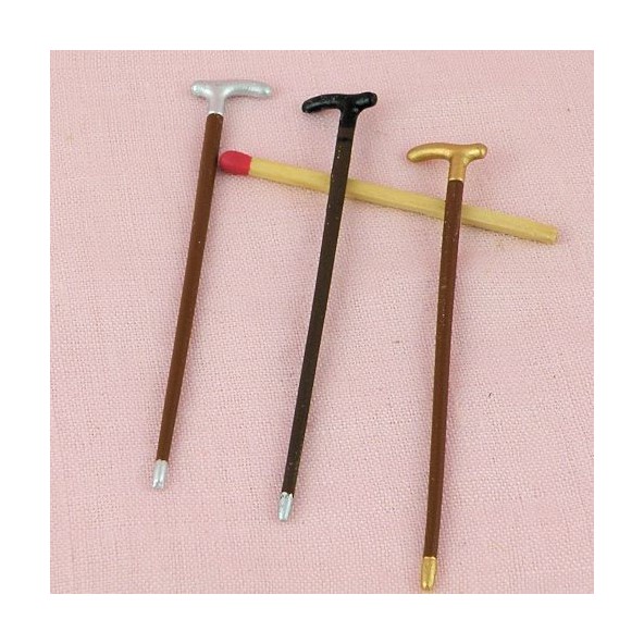 Walking Stick miniature for doll house 7 cms.