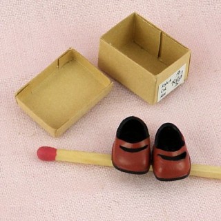 Girl Shoes miniatures for doll 1/12, 2 cm..