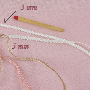 Ruban coton luxe 0,5 cm, 5 mm.