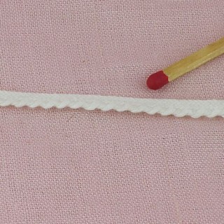 Passepoil mini croquet coton habits poupée 2 mm.