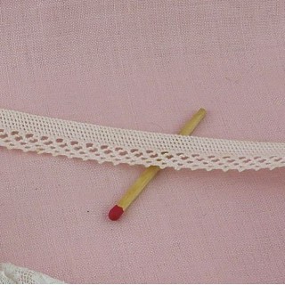 Dentelle rose coton 15 mm..