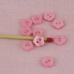 Flower plastic button 1 cm