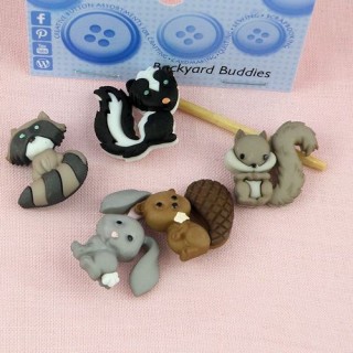 Buttons animals jungle zoo Dress It Up,