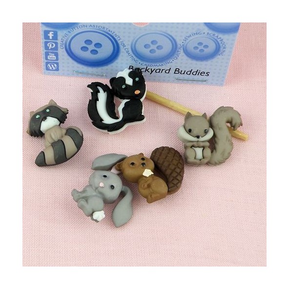 Buttons animals jungle zoo Dress It Up,