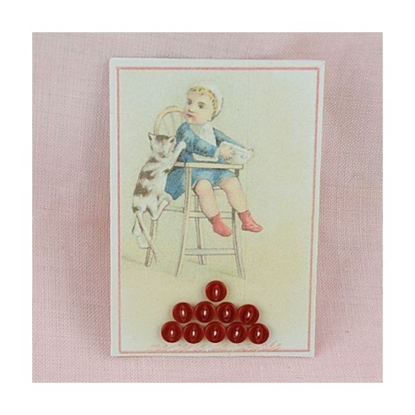 Vintage card of tiny 2 holes buttons.