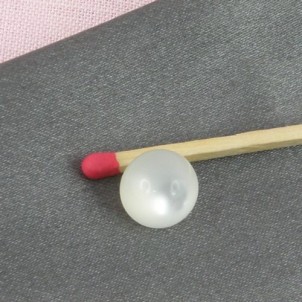 Boutons à  pied, perle nacrée, 9 mm, 0,9 cm.