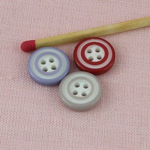 Plastic two colors button 1 cm