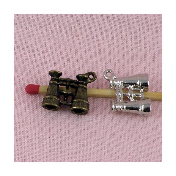 Miniature binoculars Necklace or Bracelet charm., 2cms