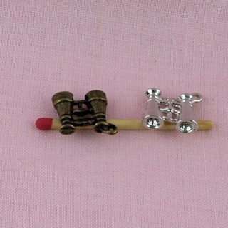 Miniature binoculars Necklace or Bracelet charm., 2cms