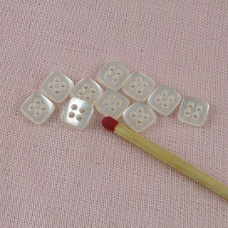 Square pearly buttons four...