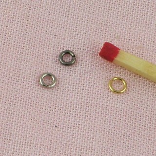 Anneau miniature bijoux poupée 3 mm.