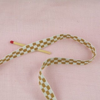 Vintage cotton ribbon, 1cm.