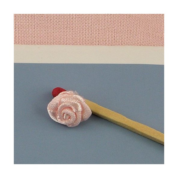 Small ribbon rose, fabric rose 10 mms