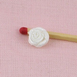 Rose en ruban, fleur à  coudre, 10mm, 1cm.