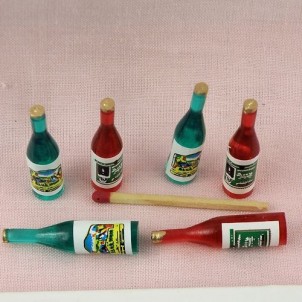 Bouteilles boisson miniatures poupée