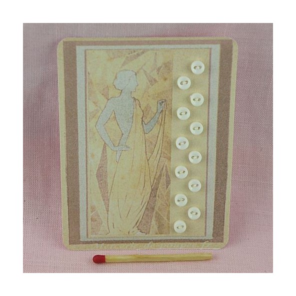 Vintage card of tiny matt shank buttons