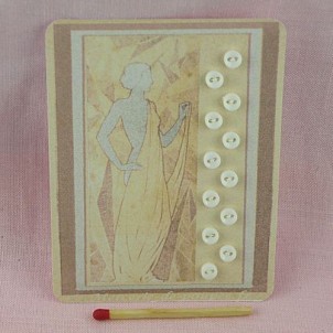 Carte minis boutons rétro 1900