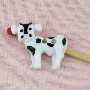 Animal Button, Cow 2 cms.