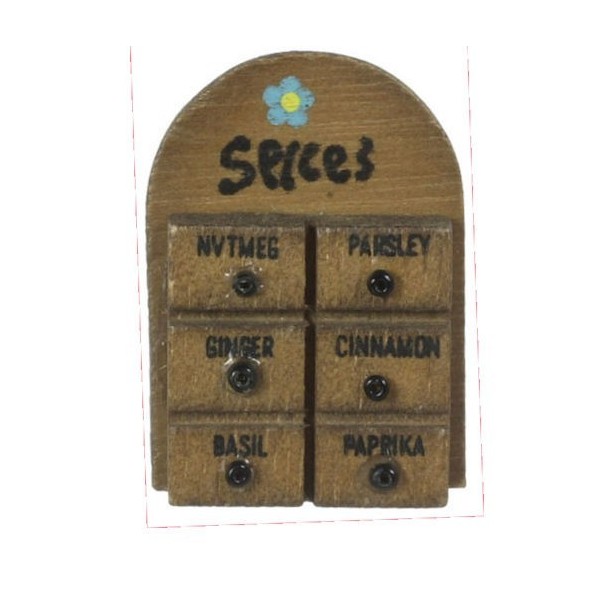Wooden spice rack miniature doll house, 