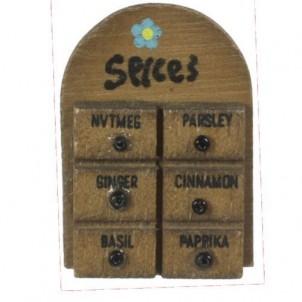 Wooden spice rack miniature doll house, 