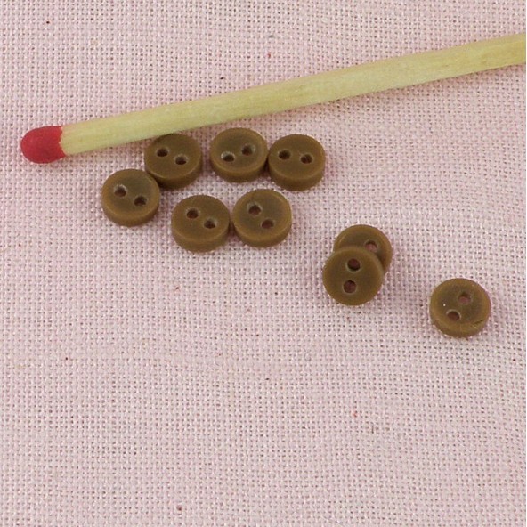 Petits Boutons plats creux minuscules 5 mm.