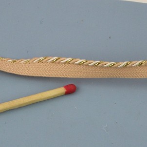 Stripped gold thread piping ribbon 
