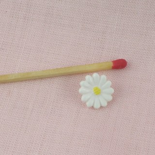 Boutons forme fleur, translucide mat, 1 cm, 10 mm.