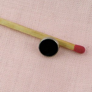 Shank oval button plastic gem 10 mms, 1 cm.
