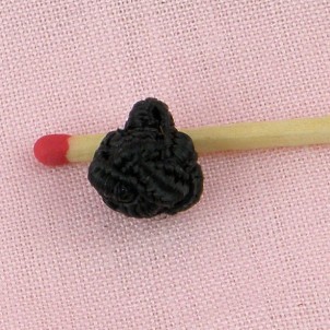 ball shank button in braided thread,, 1 cm.