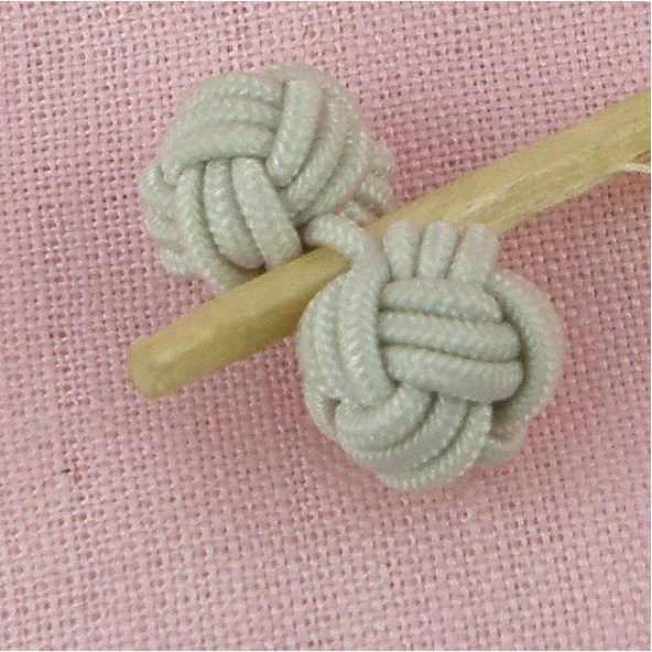 ball shank button in braided thread,, 1 cm.