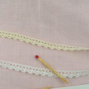 Thin cotton laces 1 cm, 10mm
