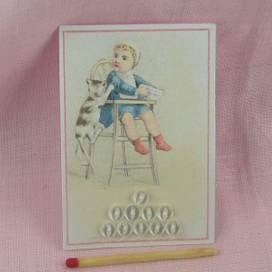 Vintage card of tiny 2 holes buttons.
