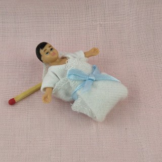 Miniature baby doll 1/12 articuled 5 cms
