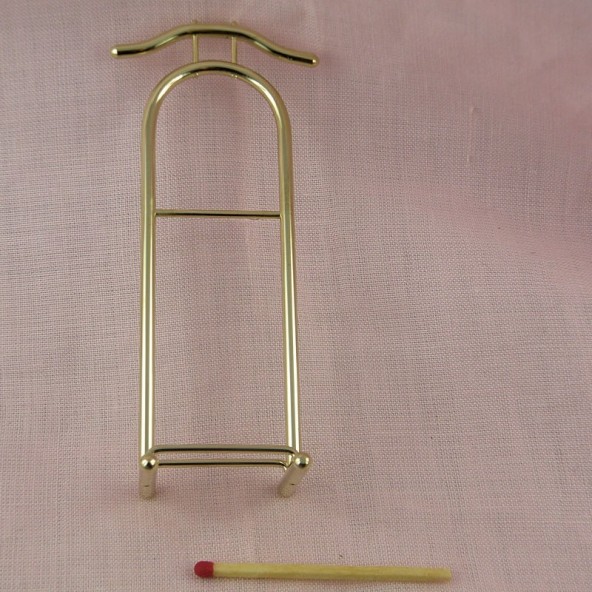 Brass valet clothes stand dollhouse miniature