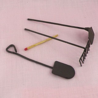 Garden miniatures accessories, Set of four mini garden tools 16,5cm