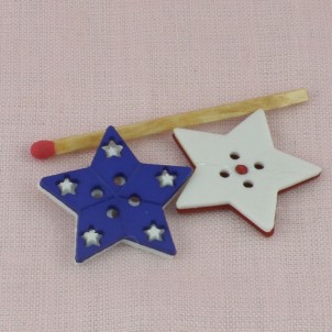 Button star two holes 15 mms.