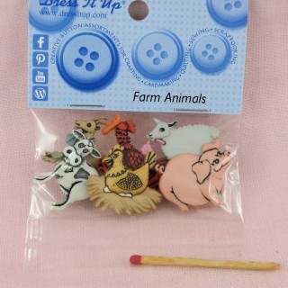 Animals for baby buttons,...