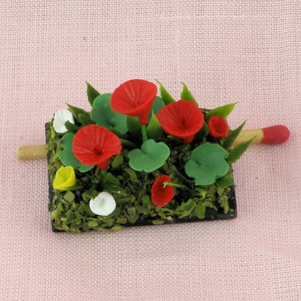 Miniature handmade potted geraniums miniature for doll house