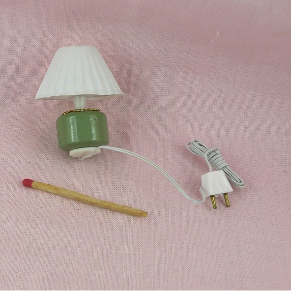 Lampe de Table LED Miniature en métal doré pour maison de poupée, échelle  1:12 - AliExpress