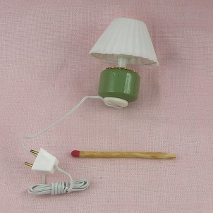 Miniature table  lamp floral luxurious 5 cms,  miniature decoration doll's house..