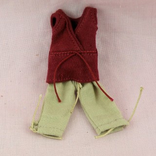 Pantalon et pull pour poupée habits miniatures poupée 1/12eme