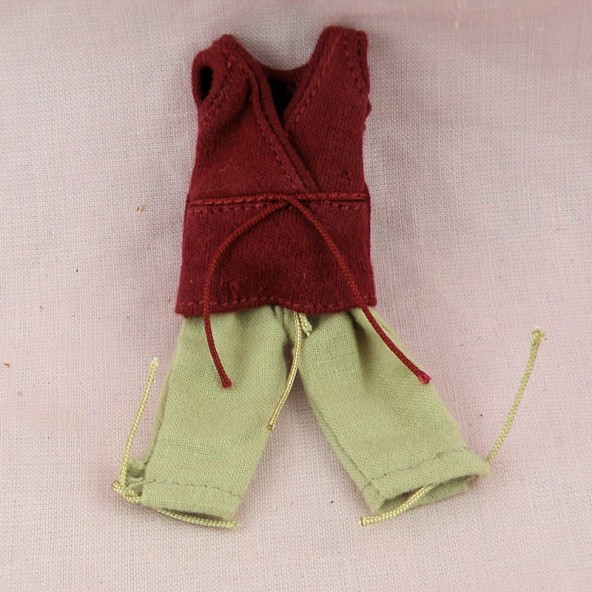 Pantalones y jersey para muñeca vestidos miniaturas muñeca 1 / 12eme