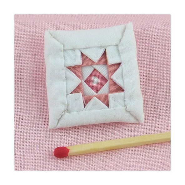 patchwork cushion miniature for dollhouse