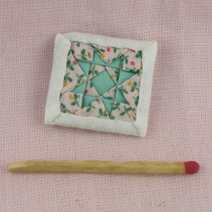 patchwork cushion miniature for dollhouse