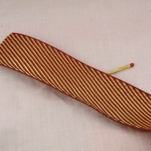 Golden and red Satin ribbon 18 mms sell by meter.