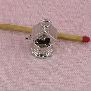 Cuckoo house , miniature, bracelet charm, 1,8 cm