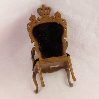 Side chair miniature mahogany  , doll house living room