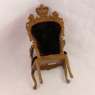 Side chair miniature mahogany  , doll house living room
